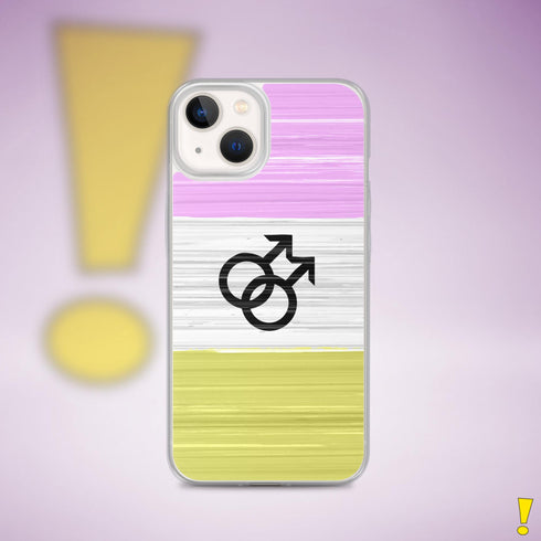 Twink Pride Flag Brush Strokes Clear Case for iPhone®